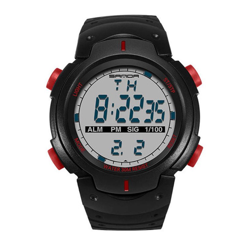 Sanda 269 Digital Watch Luminous Motion Timing Stoppeklokke Kalender Alarmklokke Outdoor Sports Watch