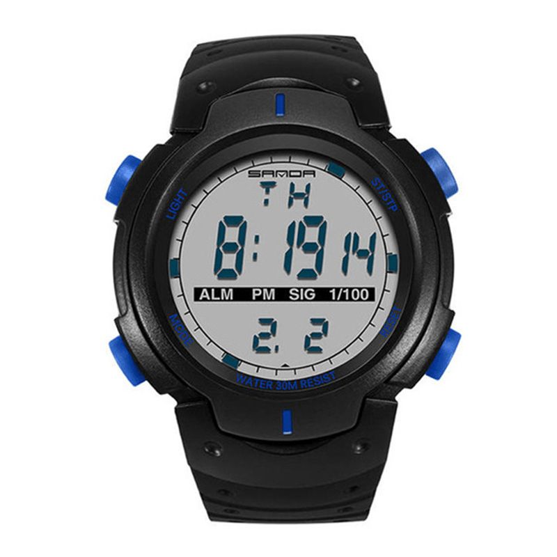 Sanda 269 Digital Watch Luminous Motion Timing Stoppeklokke Kalender Alarmklokke Outdoor Sports Watch