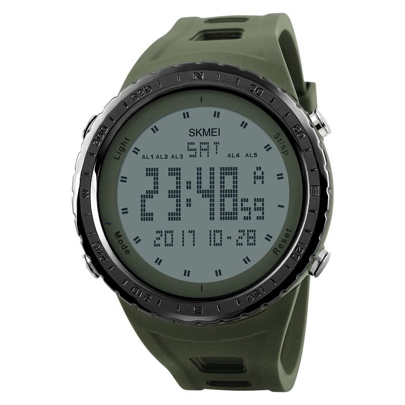 Skmei 1246 Utendørs Alarm Kronograf Dobbel Tid Svømming Sport Menn Digital Watch