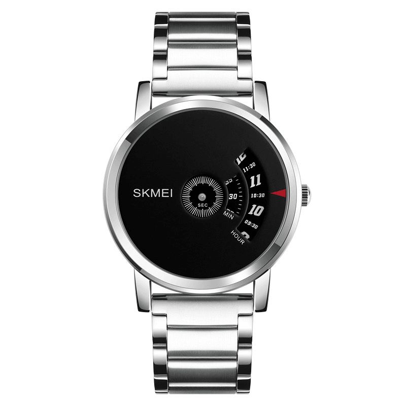 Skmei 1260 Business Creative Watch Luksus Rustfri Stålrem Herre Kvartsklokke Armbåndsur