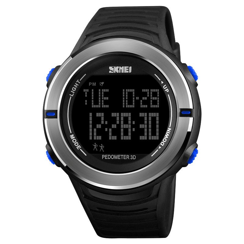 Skmei 1322 Digital Klokke Mannlig Mote Sport Multi-Function Alarm Skritteller Armbåndsur