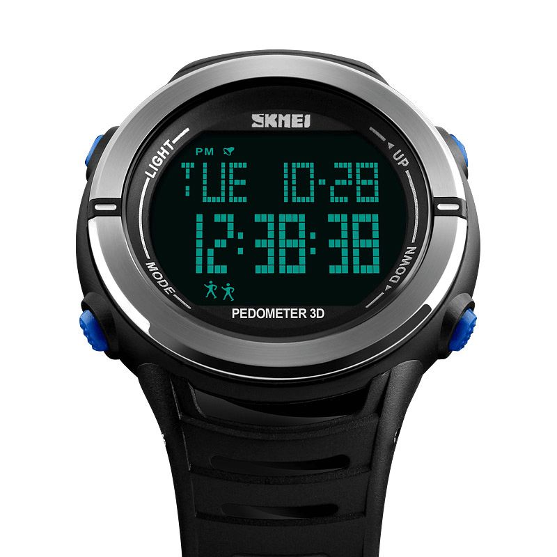 Skmei 1322 Digital Klokke Mannlig Mote Sport Multi-Function Alarm Skritteller Armbåndsur