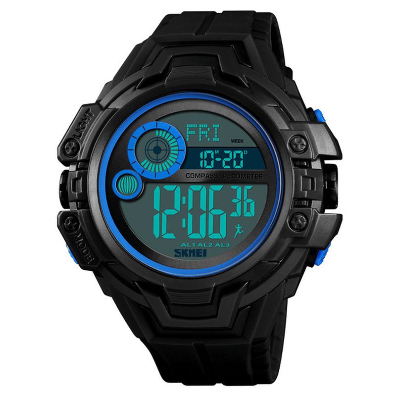 Skmei 1447 Compass Calorie Skritteller Chrono 5Atm Outdoor Sports Herre Digital Watch