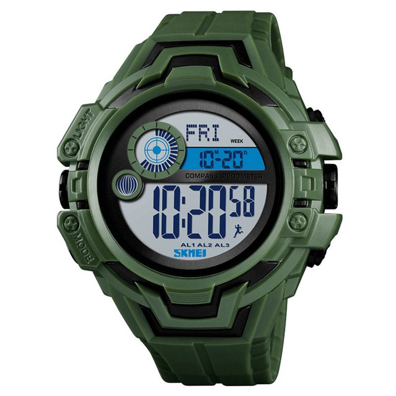 Skmei 1447 Compass Calorie Skritteller Chrono 5Atm Outdoor Sports Herre Digital Watch