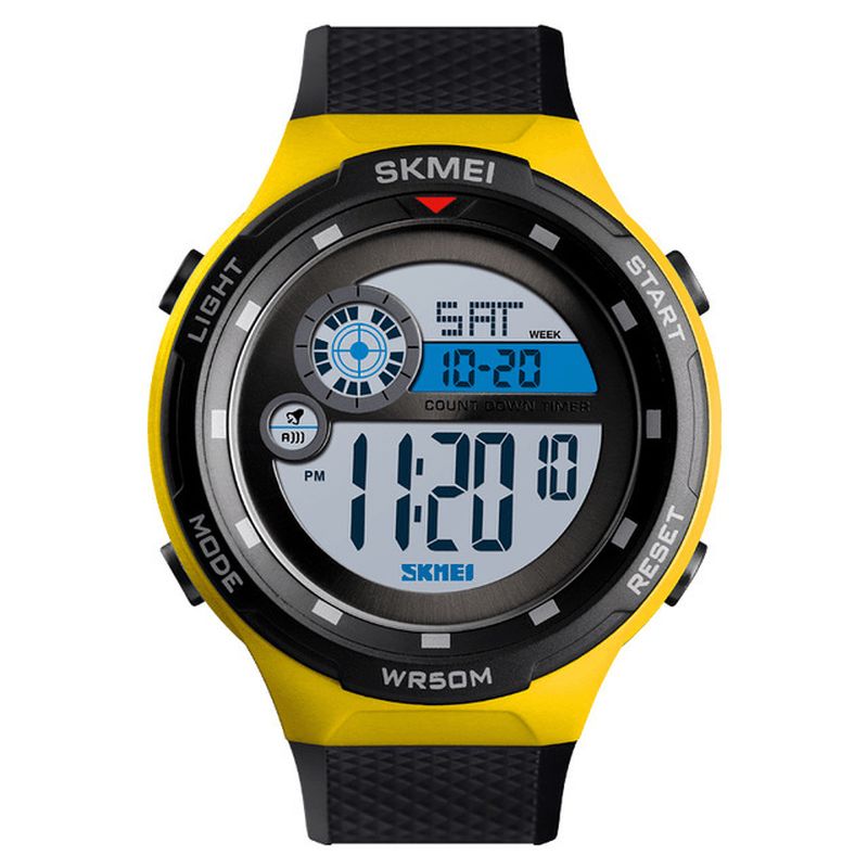 Skmei 1465 50M Vanntett Countdown Outdoor El Light Sports Herre Digital Watch