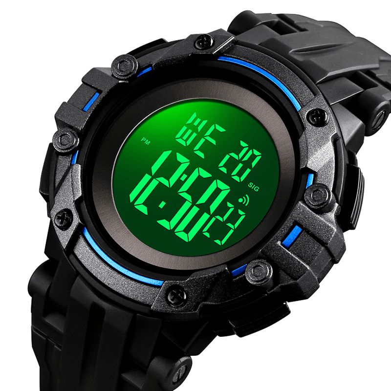 Skmei 1545 Alarm Chronograph Luminous 5Atm Military Style Sports Herreklokke Digital Watch