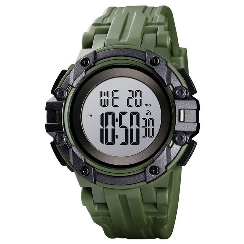 Skmei 1545 Alarm Chronograph Luminous 5Atm Military Style Sports Herreklokke Digital Watch