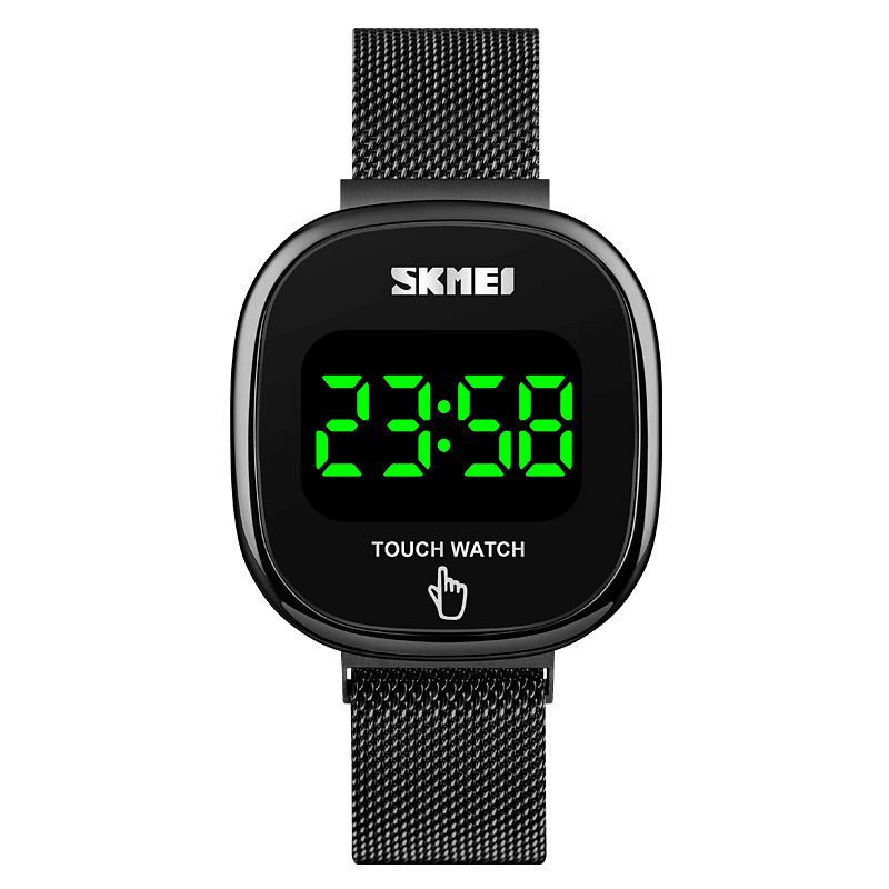 Skmei 1589 Fashion Herre Watch Dato Display Led Light Vanntett Touch Key Digital Watch