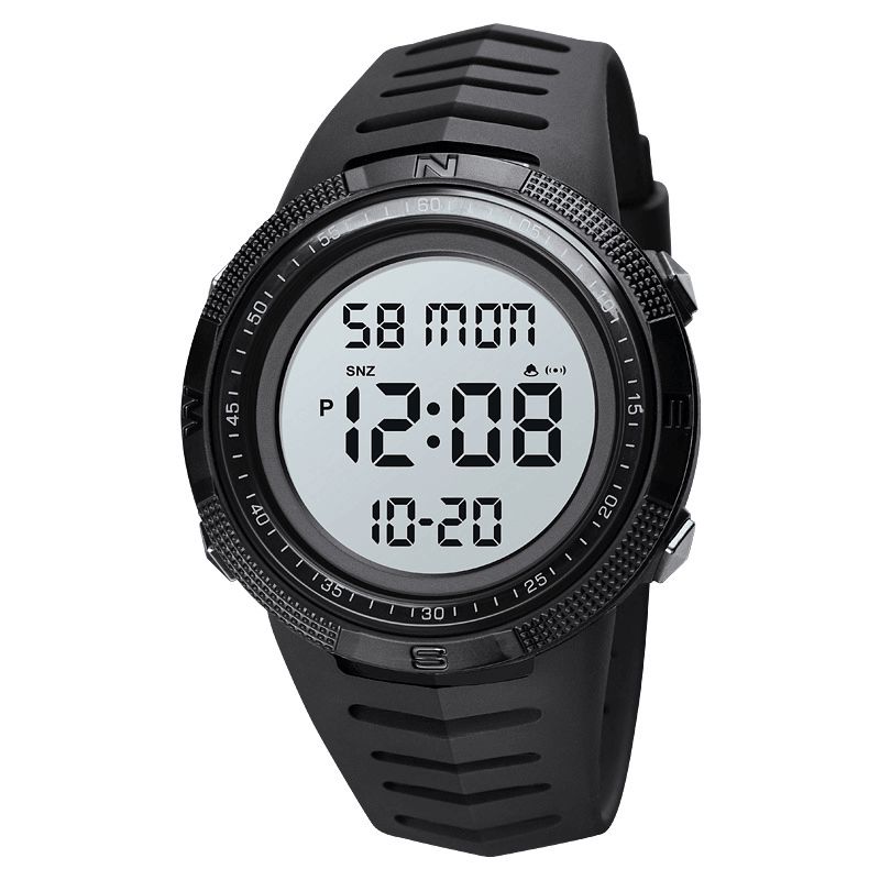 Skmei 1632 Sport Klokke Dato Uke Visning Kronograf Stoppeklokke Vanntett Led Natt Digital Watch