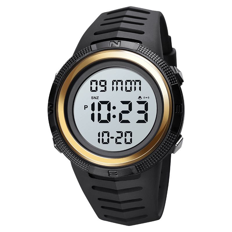 Skmei 1632 Sport Klokke Dato Uke Visning Kronograf Stoppeklokke Vanntett Led Natt Digital Watch