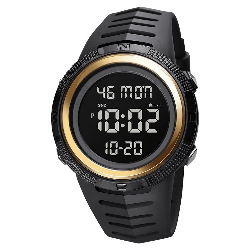 Skmei 1632 Sport Klokke Dato Uke Visning Kronograf Stoppeklokke Vanntett Led Natt Digital Watch