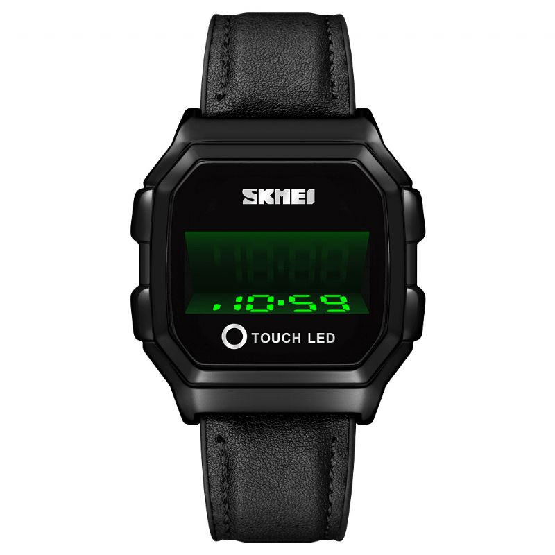 Skmei 1650 Sport Herre Watch Date Led Creative Display Vanntett Mote Digital Watch