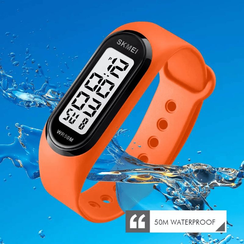 Skmei 1666 Led Light Digital Watch 5Atm Vanntett Datovisning Sport Unisex-Klokke