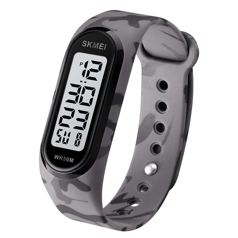 Skmei 1666 Led Light Digital Watch 5Atm Vanntett Datovisning Sport Unisex-Klokke