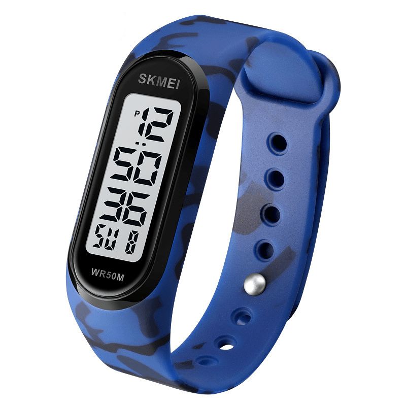 Skmei 1666 Led Light Digital Watch 5Atm Vanntett Datovisning Sport Unisex-Klokke