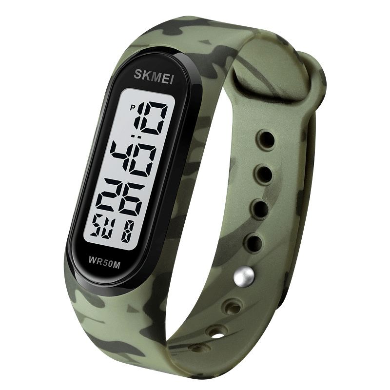 Skmei 1666 Led Light Digital Watch 5Atm Vanntett Datovisning Sport Unisex-Klokke