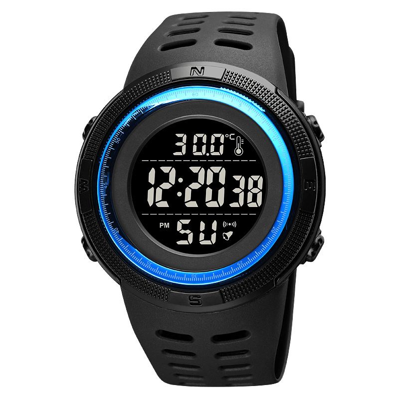 Skmei 1681 Body Ambient Temperatur Monitor Dato Uke Lysende Display Kronograf Vanntett Mote Universal Digital Watch