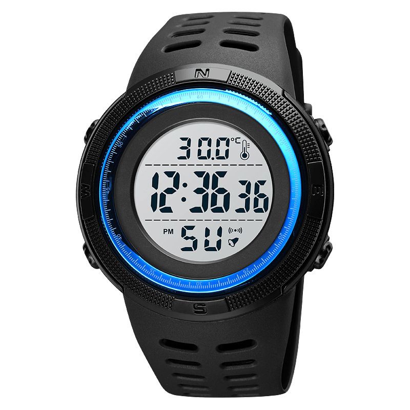 Skmei 1681 Body Ambient Temperatur Monitor Dato Uke Lysende Display Kronograf Vanntett Mote Universal Digital Watch