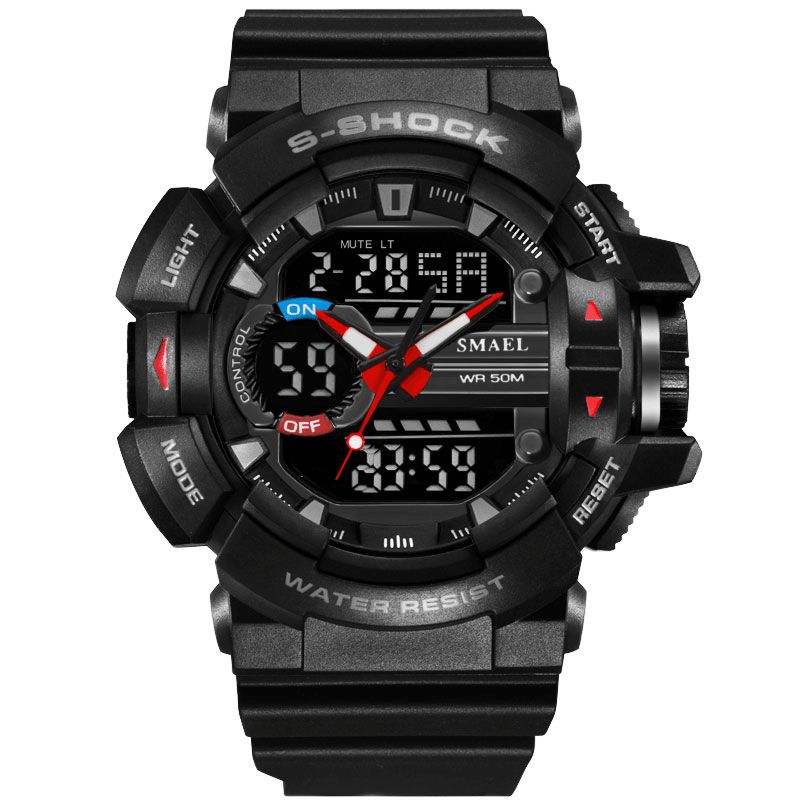 Smael 1436 Military Style Led Digital Klokke Visning Tid Dato Sport Armbåndsur