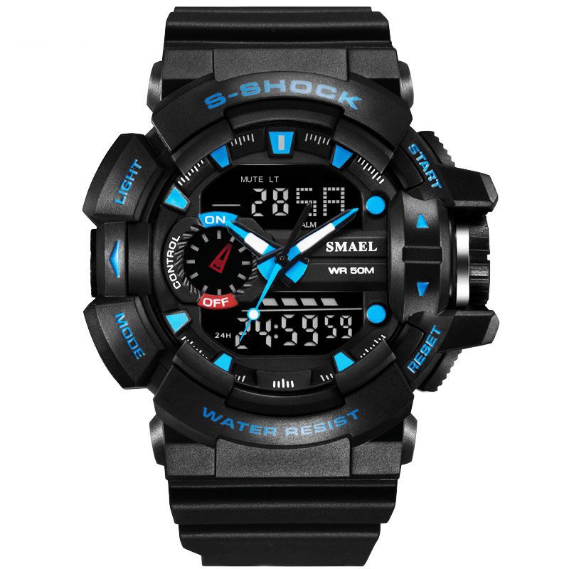 Smael 1436 Military Style Led Digital Klokke Visning Tid Dato Sport Armbåndsur