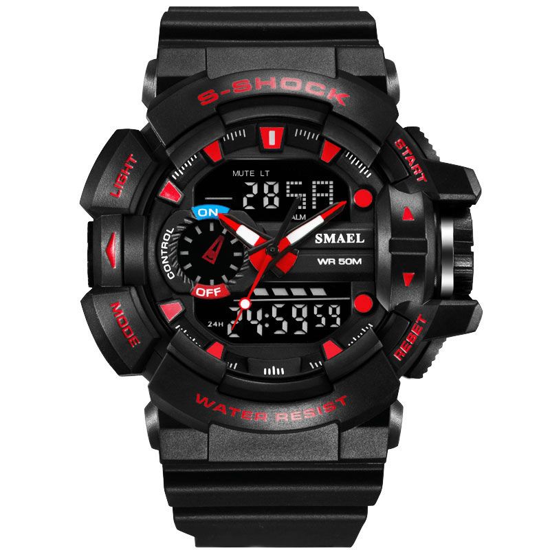 Smael 1436 Military Style Led Digital Klokke Visning Tid Dato Sport Armbåndsur