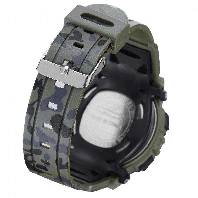 Synoke 9035 Kids Led Fargerik Lysende Camouflage Sport Digital Watch