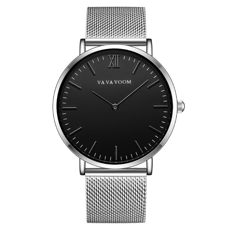 Va Va Voom Va-212 Full Steel Kvartsklokke Ultra Tynn Armbåndsklokke