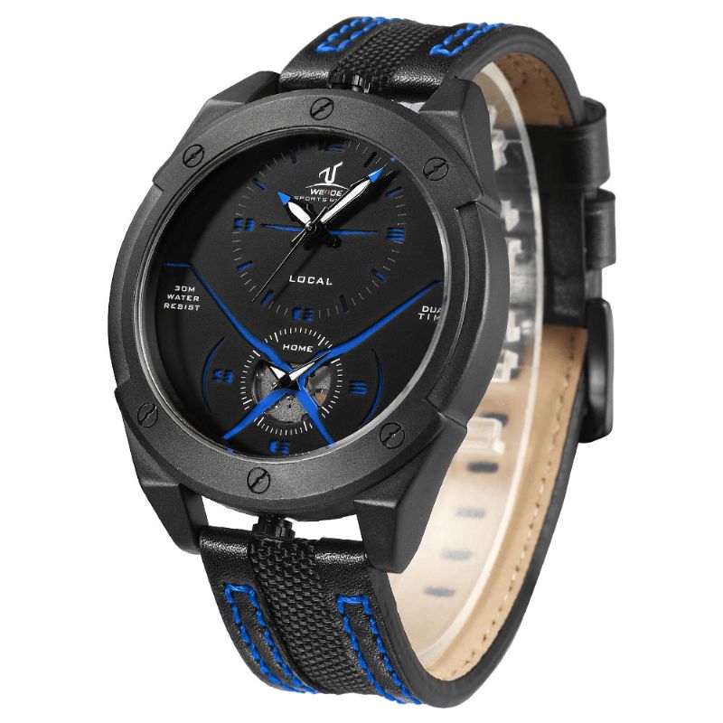 Weide Uv1703 Fargerik Unik Design Herre Armbåndsur Dual Time Display Quartz Klokker