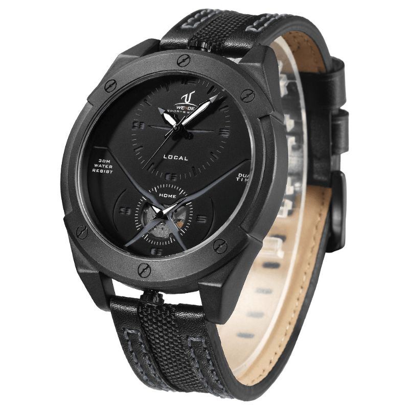 Weide Uv1703 Fargerik Unik Design Herre Armbåndsur Dual Time Display Quartz Klokker