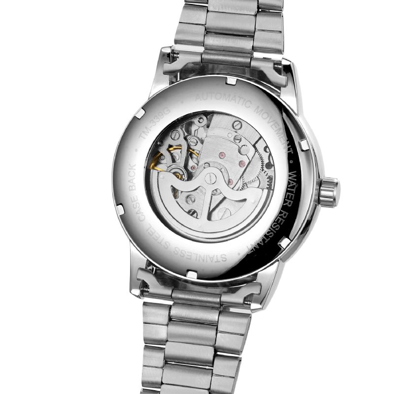 Wrg8190 Vanntett Moden Design Herre Armbåndsur Business Style Automatisk Mekanisk Klokke