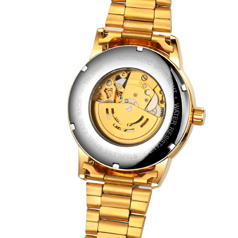 Wrg8190 Vanntett Moden Design Herre Armbåndsur Business Style Automatisk Mekanisk Klokke