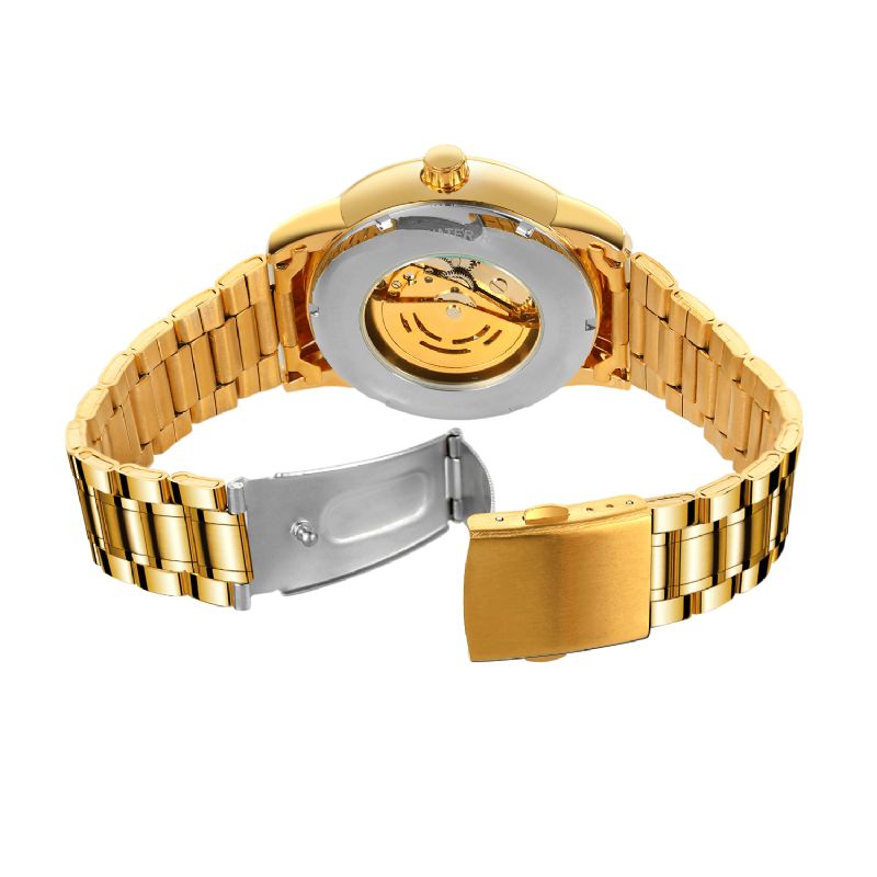 Wrg8190 Vanntett Moden Design Herre Armbåndsur Business Style Automatisk Mekanisk Klokke