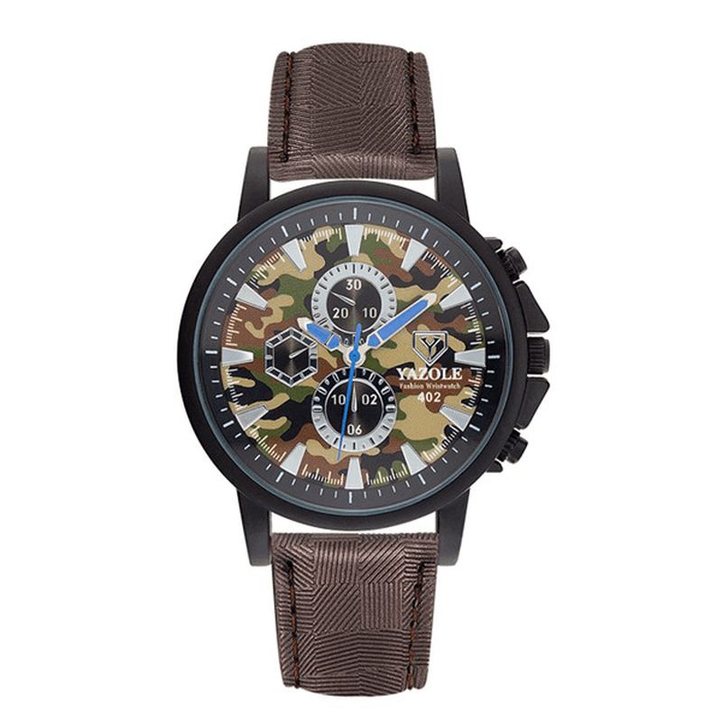 Yazole 402 Sport Watch Camouflage Military Hanne Quartz Analog Armbåndsur