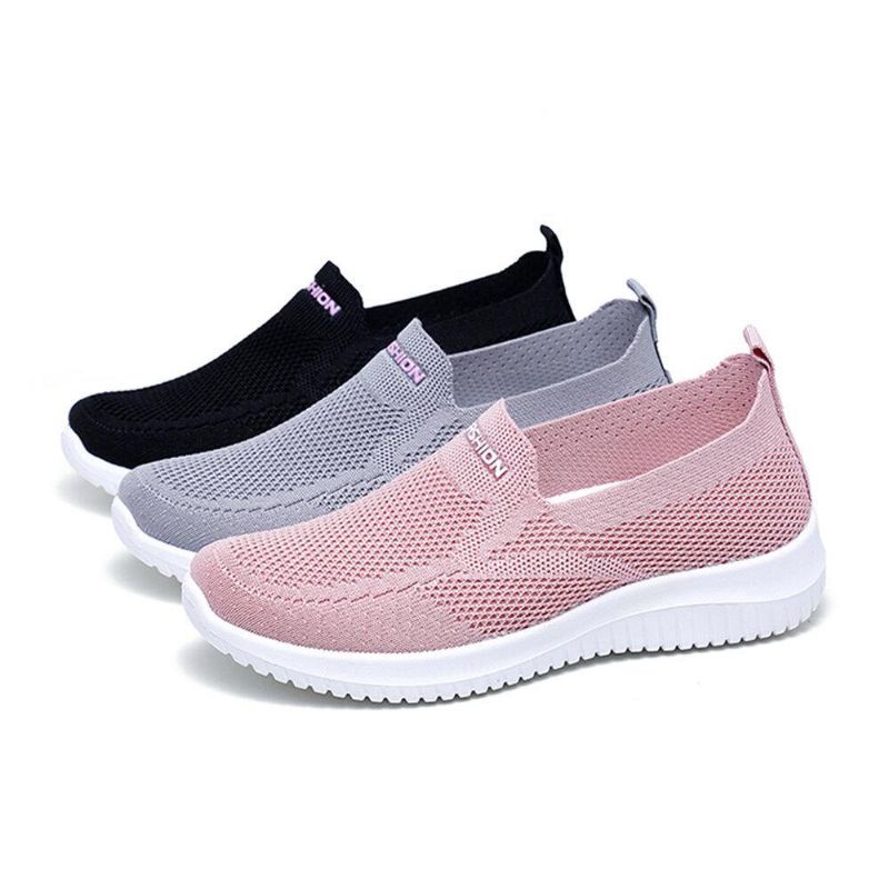 Kvinner Mesh Lukket Tå Lazy Slip On Casual Walking Sko