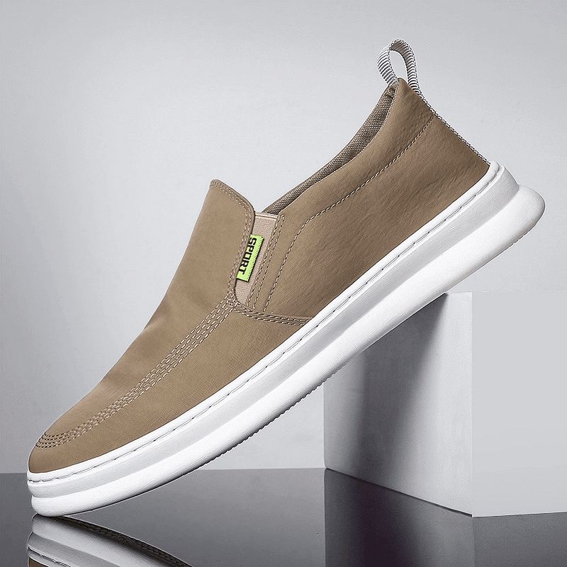 Menn Is Silk Cloth Pustende Kjøresko Slip On Skate Sneakers