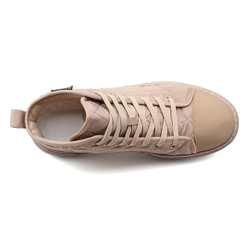 Menn Søm Pledd Ned Klut Comfy Slipm Resistant Lace Up High Top Joggesko