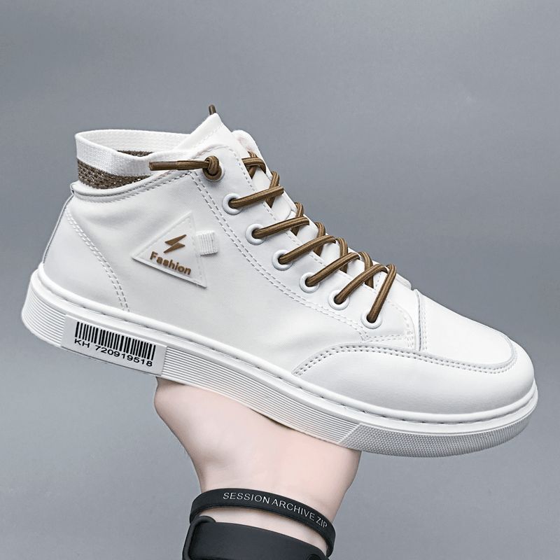 Menn Stilig Søm Lerret Comfy Pustende High Top Casual Joggesko