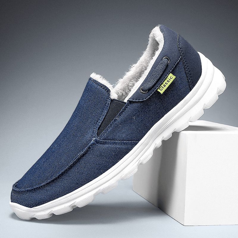 Menn Syklut Varm Behagelig Elastisk Slip-On Sport Casual Flat Sko