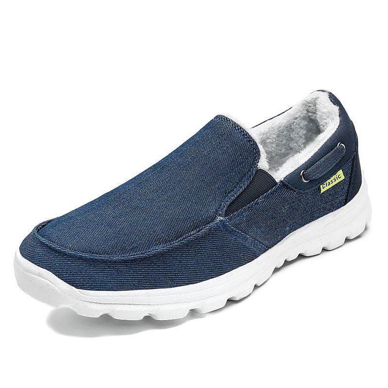 Menn Syklut Varm Behagelig Elastisk Slip-On Sport Casual Flat Sko