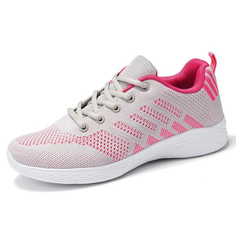 Stor Størrelse Dame Pustende Air Mesh Lace Up Running Casual Sko