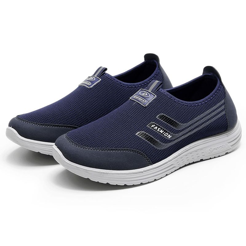 Strikket Stoff For Menn Pustende Behagelige Slip-On Casual Walking Sko