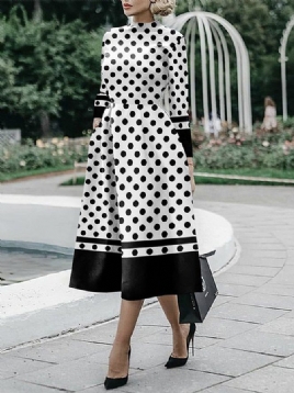 Regular Fit Andre Polka Dots Midi-Kjole