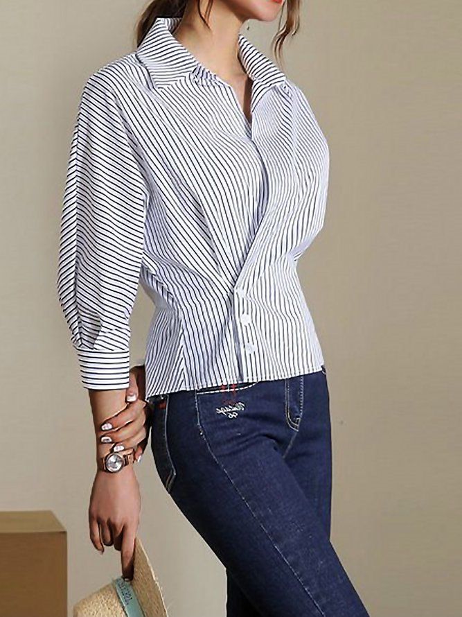 Regular Fit Skjortekrage Daily Bluse