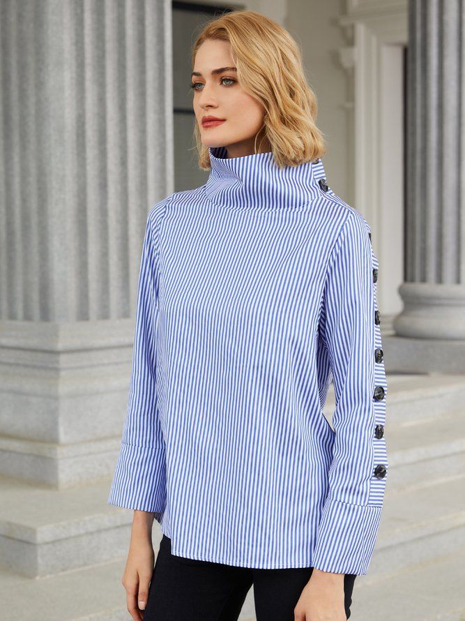 Turtleneck Stripes Langermet Topp