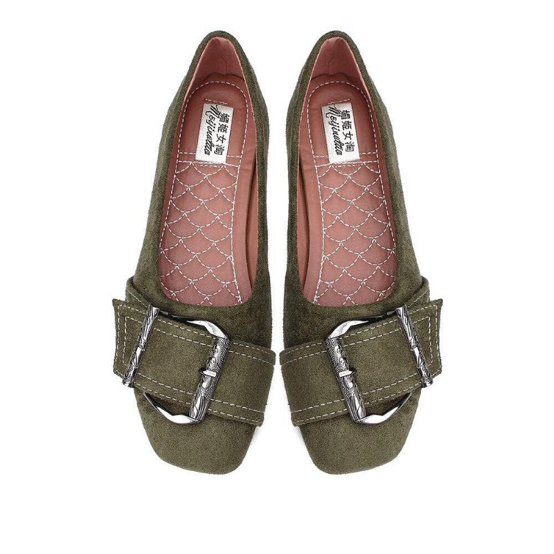 Kvinner Metalldekor Ensfarge Slip On Flate Sko Loafers