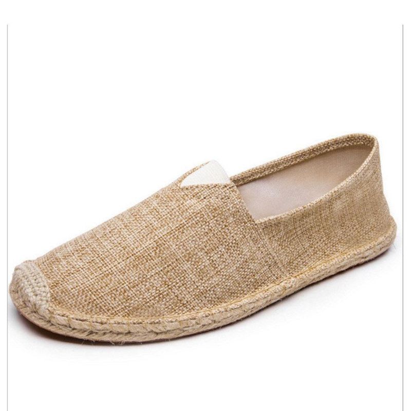 Kvinner Stor Størrelse Ensfarget Slip-On Espadrilles Fisherman Flat Shoes