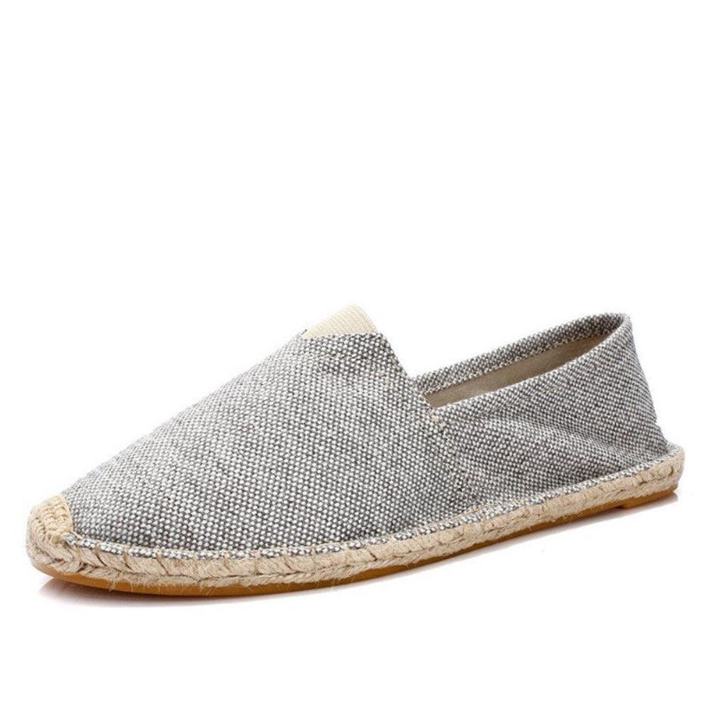 Kvinner Stor Størrelse Ensfarget Slip-On Espadrilles Fisherman Flat Shoes