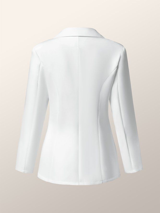 Regular Fit Lapel Collar Plain Blazer