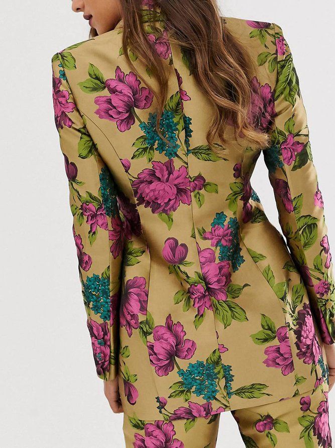 Sjalkrage Floral Fit Elegant Blazer