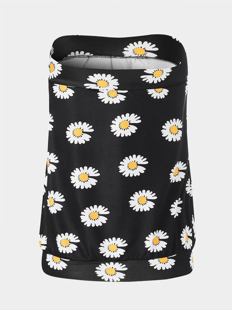 Små Tusenfryd Print Stroppeløs Ermeløs Holiday Beach Tube Tank Top